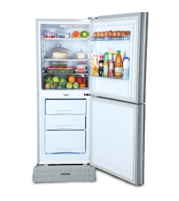 Buy VISION Glass Door Refrigerator RE-185 Liter Blue Flower Bottom Mount at Best Price In Bangladesh