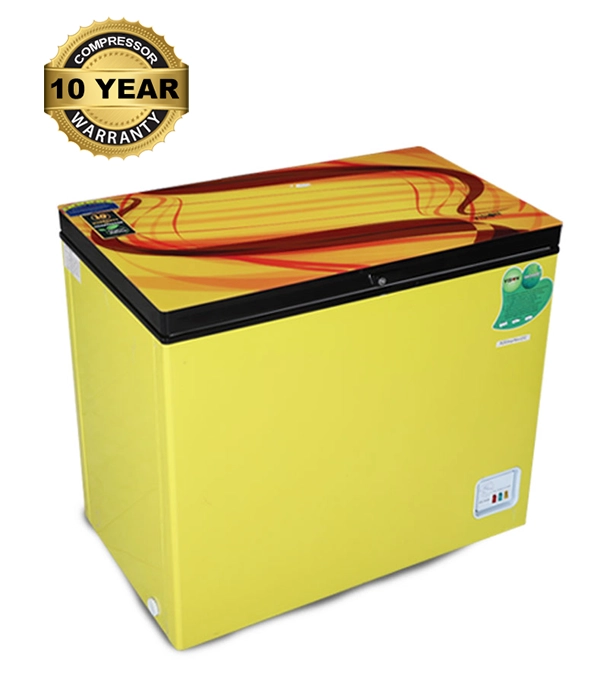 Buy VISION Glass Door Chest Freezer RE-350L Orange Ribbon at Best Price In Bangladesh