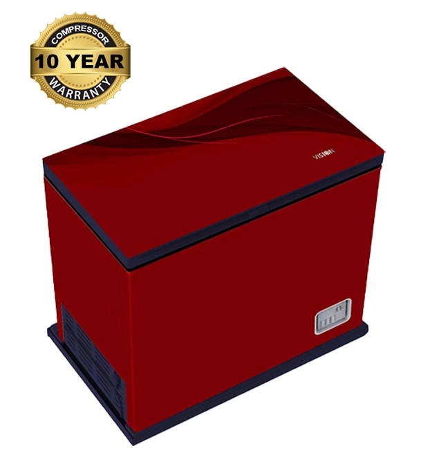 Buy VISION Glass Door Chest Freezer VIS-250L Liner Red at Best Price In Bangladesh