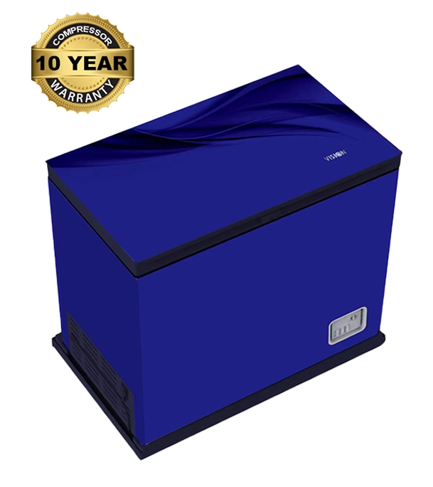 Buy VISION Glass Door Chest Freezer VIS-350L Charming Blue at Best Price In Bangladesh
