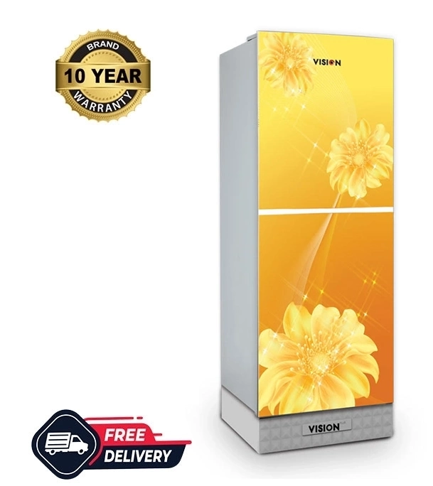 Picture of VISION Glass Door Refrigerator RE-150L Golden Juhua Flower Top Mount Picture of VISION Glass Door Refrigerator RE-150L Golden Juhua Flower Top Mount