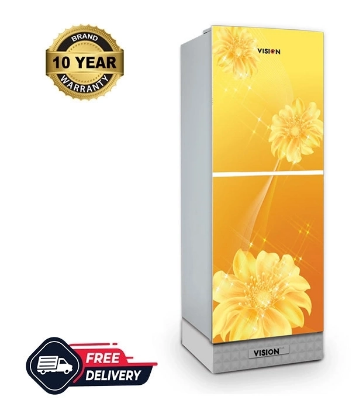 Picture of VISION Glass Door Refrigerator RE-150L Golden Juhua Flower Top Mount Picture of VISION Glass Door Refrigerator RE-150L Golden Juhua Flower Top Mount