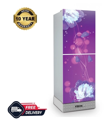 Picture of VISION Glass Door Refrigerator RE-200L Purple Peony Top Mount 