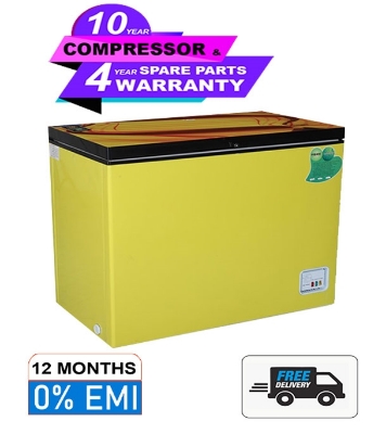 Picture of VISION 150 Liter Glass Door Deep Fridge VIS-150 Orange Ribbon 