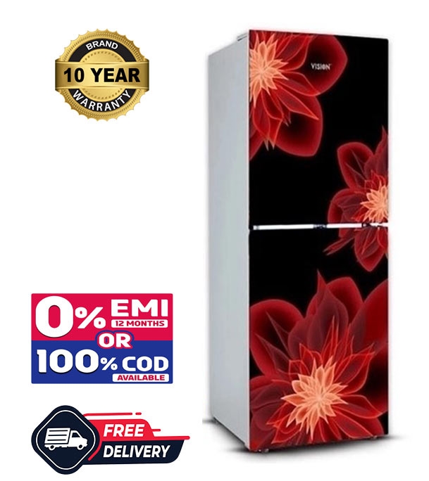 Picture of VISION Glass Door Refrigerator RE-262 Litre Dahlia Red Top Mount Picture of VISION Glass Door Refrigerator RE-262 Litre Dahlia Red Top Mount