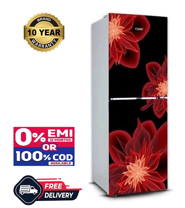 Picture of VISION Glass Door Refrigerator RE-252L Dahlia Red Bottom Mount  Picture of VISION Glass Door Refrigerator RE-252L Dahlia Red Bottom Mount
