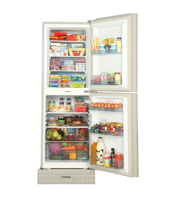 Picture of VISION Glass Door Refrigerator RE-240L Lily Orange Top Mount  Picture of VISION Glass Door Refrigerator RE-240L Lily Orange Top Mount