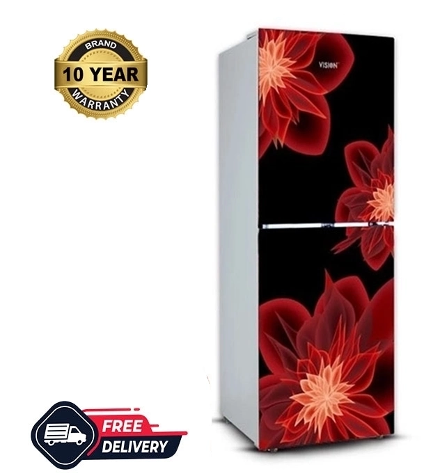 Picture of VISION Glass Door Refrigerator RE-238L Dahlia Red Bottom Mount Picture of VISION Glass Door Refrigerator RE-238L Dahlia Red Bottom Mount