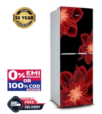 Picture of VISION Glass Door Bottom Mount Refrigerator RE-216L Dahlia Red Picture of VISION Glass Door Bottom Mount Refrigerator RE-216L Dahlia Red