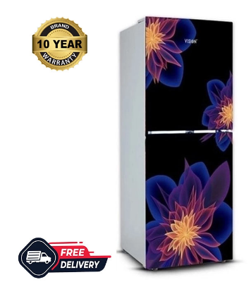 Picture of VISION Glass Door Bottom Mount Refrigerator RE-216L Dahlia Blue  Picture of VISION Glass Door Bottom Mount Refrigerator RE-216L Dahlia Blue