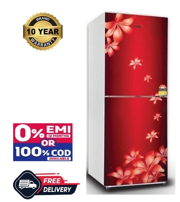 Picture of VISION Glass Door Top Mount Refrigerator RE-200L Lily Flower Maroon  Picture of VISION Glass Door Top Mount Refrigerator RE-200L Lily Flower Maroon