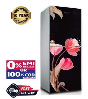 Picture of VISION Glass Door Refrigerator Top Mount RE-150L Pink Tulip Black Picture of VISION Glass Door Refrigerator Top Mount RE-150L Pink Tulip Black