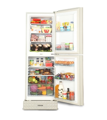 Picture of VISION Glass Door Top Mount Refrigerator RE-217 Liter Red Juhua Flower  Picture of VISION Glass Door Top Mount Refrigerator RE-217 Liter Red Juhua Flower