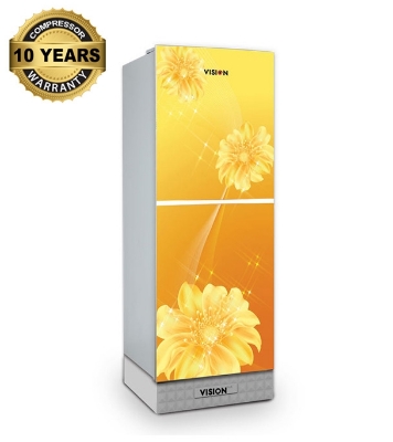 Picture of VISION Glass Door Top Mount Refrigerator RE-150 Liter Pink Juhua Flower Picture of VISION Glass Door Top Mount Refrigerator RE-150 Liter Pink Juhua Flower