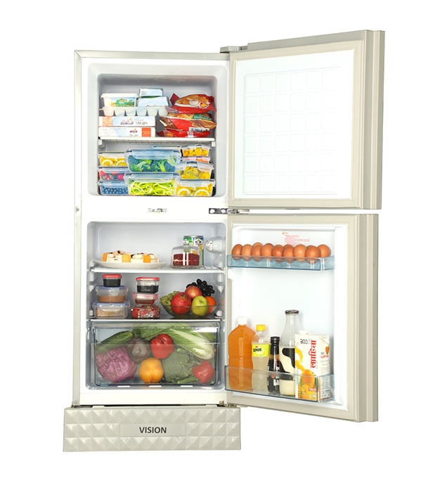 Picture of VISION Glass Door Top Mount Refrigerator RE-150 Liter Pink Juhua Flower Picture of VISION Glass Door Top Mount Refrigerator RE-150 Liter Pink Juhua Flower