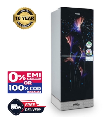 Picture of VISION Glass Door Top Mount Refrigerator RE-180 Liter Lotus Black Diamond  Picture of VISION Glass Door Top Mount Refrigerator RE-180 Liter Lotus Black Diamond