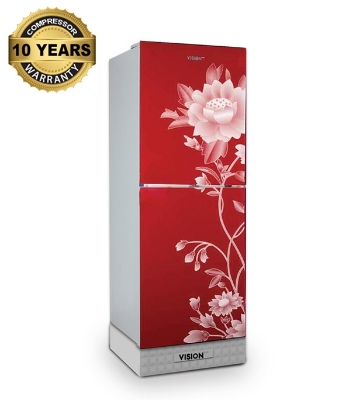 Picture of VISION Glass Door Bottom Mount Refrigerator RE-160 Liter Lotus Flower Picture of VISION Glass Door Bottom Mount Refrigerator RE-160 Liter Lotus Flower