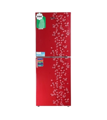 Picture of ViGO Refrigerator RE-252 L Red  Flower Bottom Mount