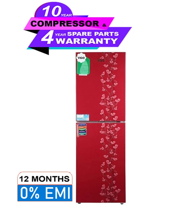 Picture of ViGO Refrigerator RE-262 L Red Lily Flower Top Mount Picture of ViGO Refrigerator RE-262 L Red Lily Flower Top Mount