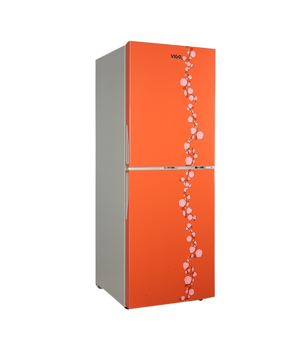 Picture of ViGO Refrigerator RE-238 L Orange Flower Bottom Mount Picture of ViGO Refrigerator RE-238 L Orange Flower Bottom Mount