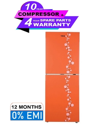 Picture of ViGO Refrigerator RE-252 L Orange Flower Bottom Mount Picture of ViGO Refrigerator RE-252 L Orange Flower Bottom Mount