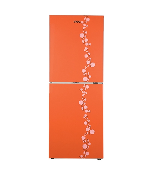 Picture of ViGO Refrigerator RE-252 L Orange Flower Bottom Mount Picture of ViGO Refrigerator RE-252 L Orange Flower Bottom Mount