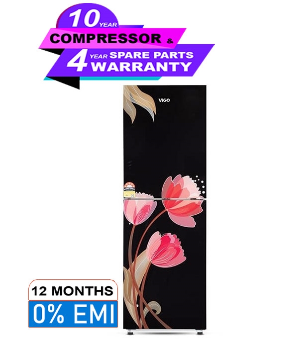 Picture of ViGO GD Refrigerator RE-185L Pink Tulip Black-BM