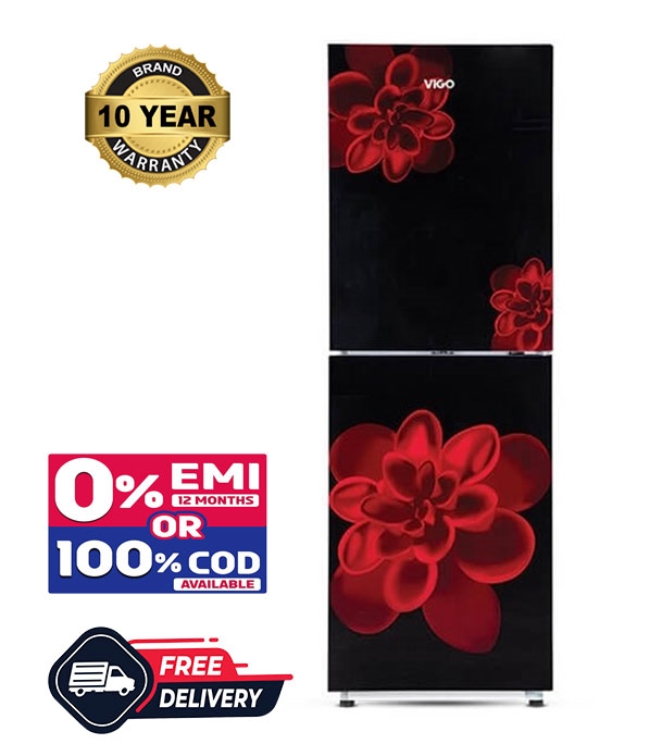 Picture of ViGo GD Refrigerator RE-252L Red Rose Flower BM