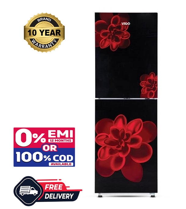 Picture of ViGO GD Refrigerator RE-238L Red Rose Flower BM