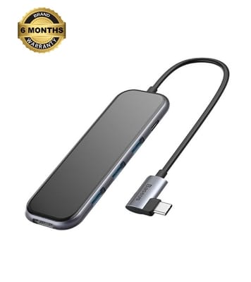 Buy Baseus Multi-functional HUB (Type-C to 3xUSB3.0+HD4K+PD) Gray CAHUB-BZ0G Online