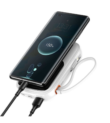 Baseus Qpow Pro Digital Display Fast Charge Power Bank 10000mAh 22.5W Type-C Edition White