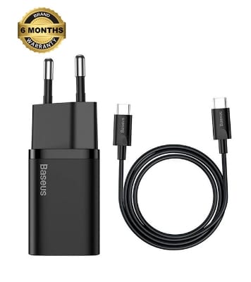 Baseus Super Si Quick Charger 1C 25W EU Sets Black