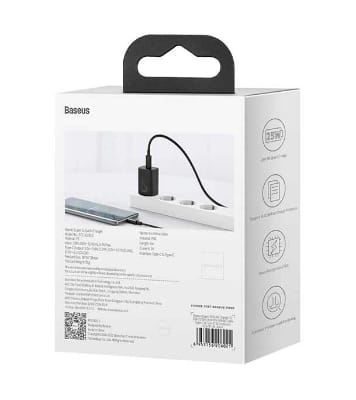 Baseus Super Si Quick Charger 1C 25W EU Sets Black