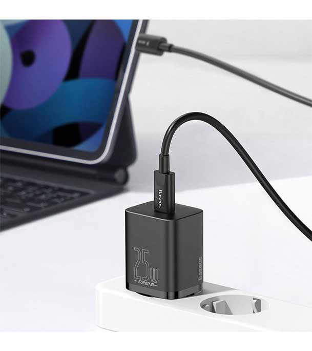 Baseus Super Si Quick Charger 1C 25W EU Sets Black
