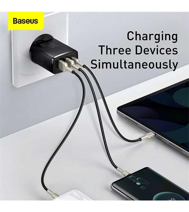 Baseus Compact Quick Charger 2U+C 30W EU Black
