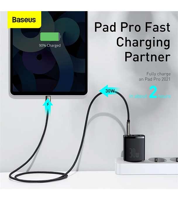 Baseus Compact Quick Charger 2U+C 30W EU Black