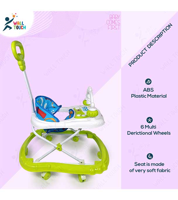 Picture of Baby Walker with Adjustable Height and Musical Toy Bar Rattles and Toys Ultra Soft Seat-Activity Walker for Kids (walker_happy_938544_gw)