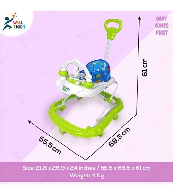 Picture of Baby Walker with Adjustable Height and Musical Toy Bar Rattles and Toys Ultra Soft Seat-Activity Walker for Kids (walker_happy_938544_gw)