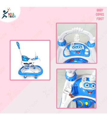 Picture of Baby Walker with Adjustable Height and Musical Toy Bar Rattles and Toys Ultra Soft Seat-Activity Walker for Kids (walker_happy_938544_bw)