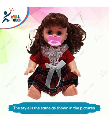 Picture of Cute Baby Girl Shape Doll with Bed, Spoons, Wok, Feeder & Potty Commode Best Gift For Children & Kids (doll_bed_k007)