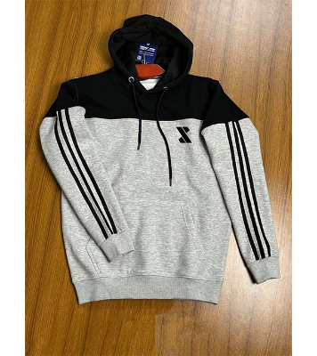 Picture of SMUG Premium Full Sleeve Fleece Hoodie For Men - Grey ( Ash )