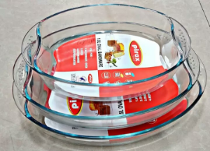 Show details for Oven Proof Glass Serving Dish - Transparent 3 Pcs Set. Oven Use Oven Proof Glass Serving Dish - Transparent 3 Pcs Set. Oven Use