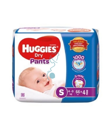 Picture of Huggies Dry Pants S Size (4-8 kg) 66+4 pcs