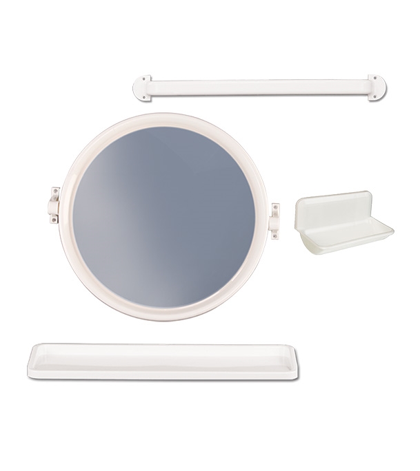 Picture of ABS Round Basin Mirror White - 