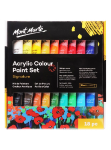 Mont Marte Signature Acrylic Paint Set (36 ML) - 18 colors Mont Marte Signature Acrylic Paint Set (36 ML) - 18 colors