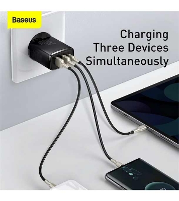 Baseus Compact Quick Charger 2U+C 30W EU Black