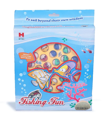 Picture of Fishing Game Toy For Kids 15/24 Fishes. With 4 Pcs Fishing Stick To Catch Fish