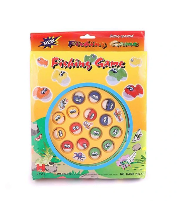 Picture of Fishing Game Toy For Kids 15/24 Fishes. With 4 Pcs Fishing Stick To Catch Fish