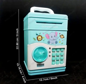 Portable ATM Automatic Door Money Deposit Box, BANK Toy For Kids With Light & Music Portable ATM Automatic Door Money Deposit Box, BANK Toy For Kids With Light & Music
