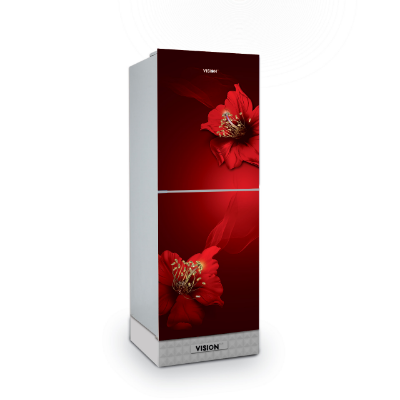 Buy VISION Glass Door Refrigerator RE-217 Liter Chinese Rose Top Mount at Best Price in Bangladesh
